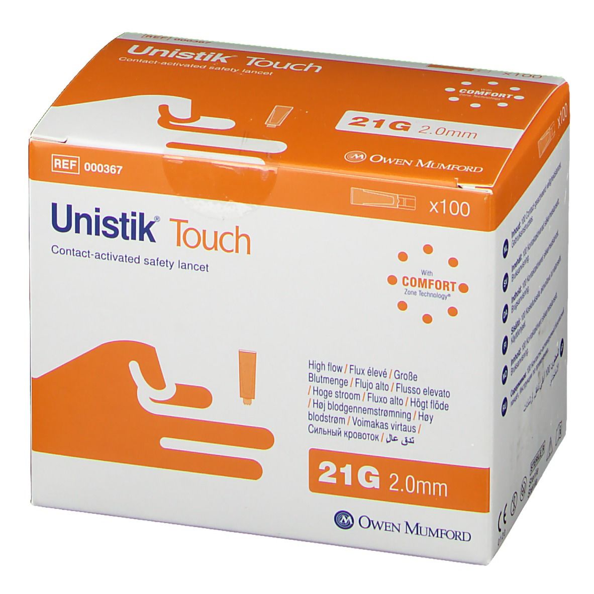 Unistik® Touch 21 G Sicherheitslanzetten