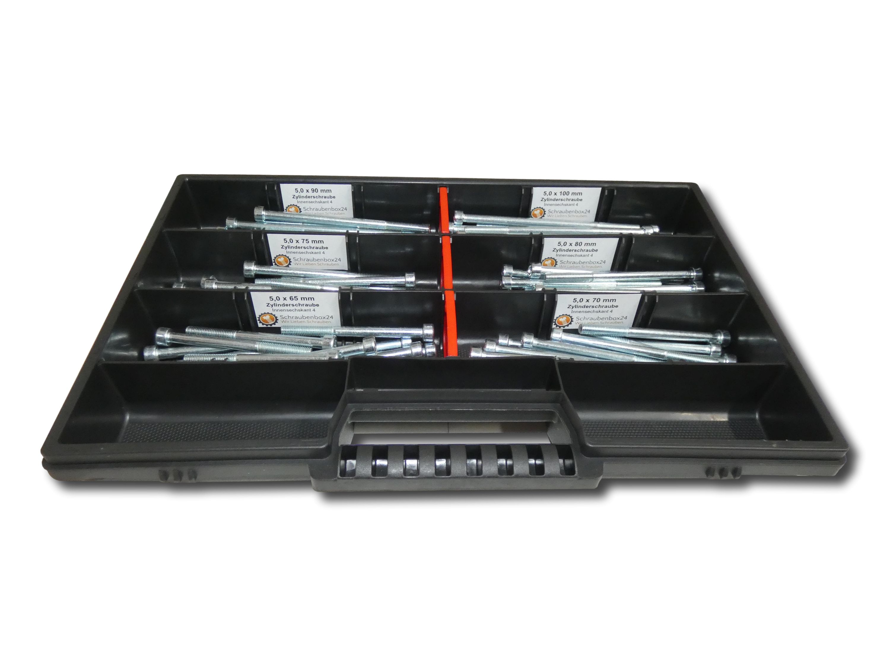 90 tlg Zylinderschrauben SortimentM5 // 65mm-100mm Schrauben Set Schraubenbox DIN 912/ISO4762 Bolzen Vollgewindeschrauben Maschinenschrauben Gewindeschrauben Zylinderkopfschrauben