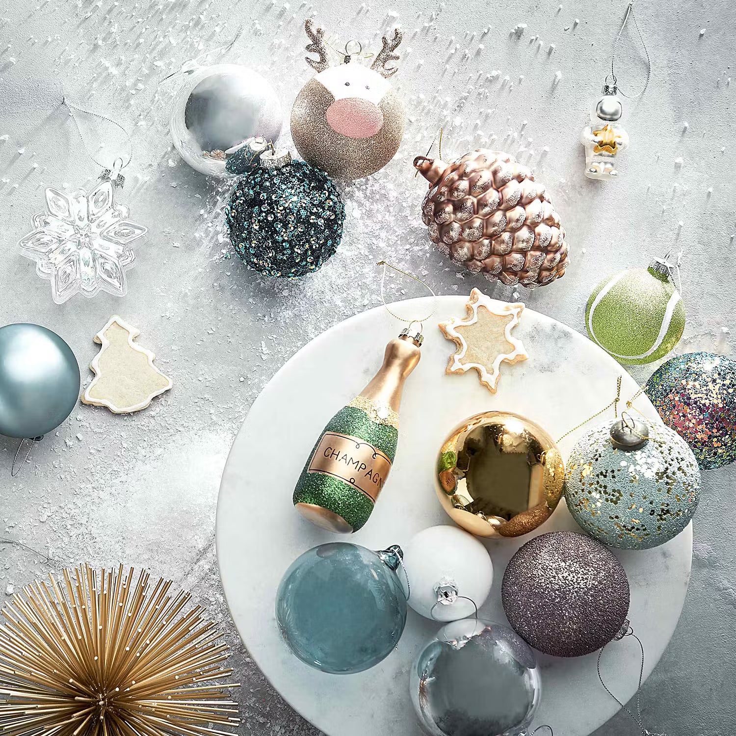 HANG ON Weihnachtskugel Glitter 6er-Set