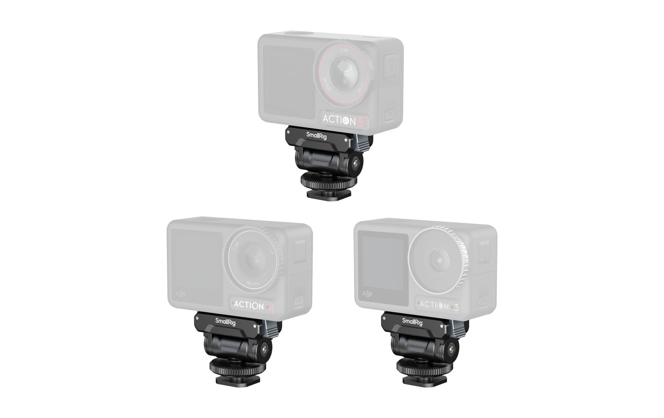 Quick Release-Unterstützung für DJI Osmo Action 5 Pro/4/3Schnellverschlusshalterung mit Cold Shoe Adapter