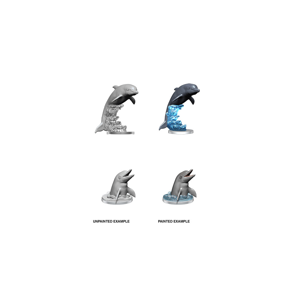 Wizkids Deep Cuts Unpainted Miniatures:Dolphins