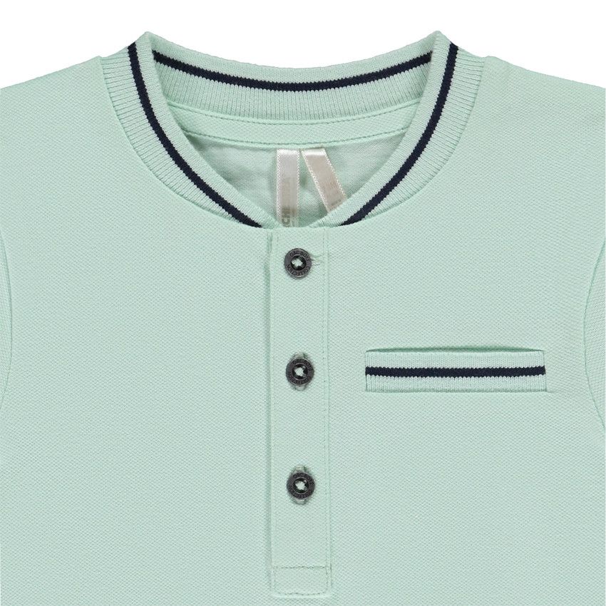 Polo manches courtes à col teddy pour bébé garçon - Vert