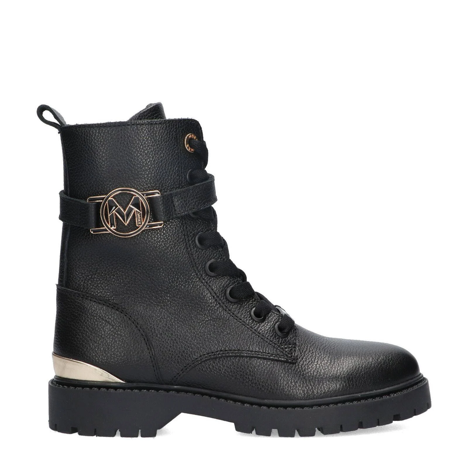 Mexx leren veterboots zwart