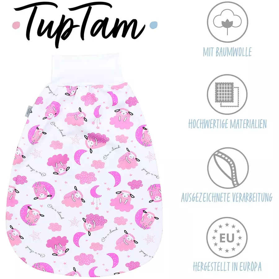 TupTam Baby Strampelsack mit breitem Bund Unwattiert weiß Modell 2