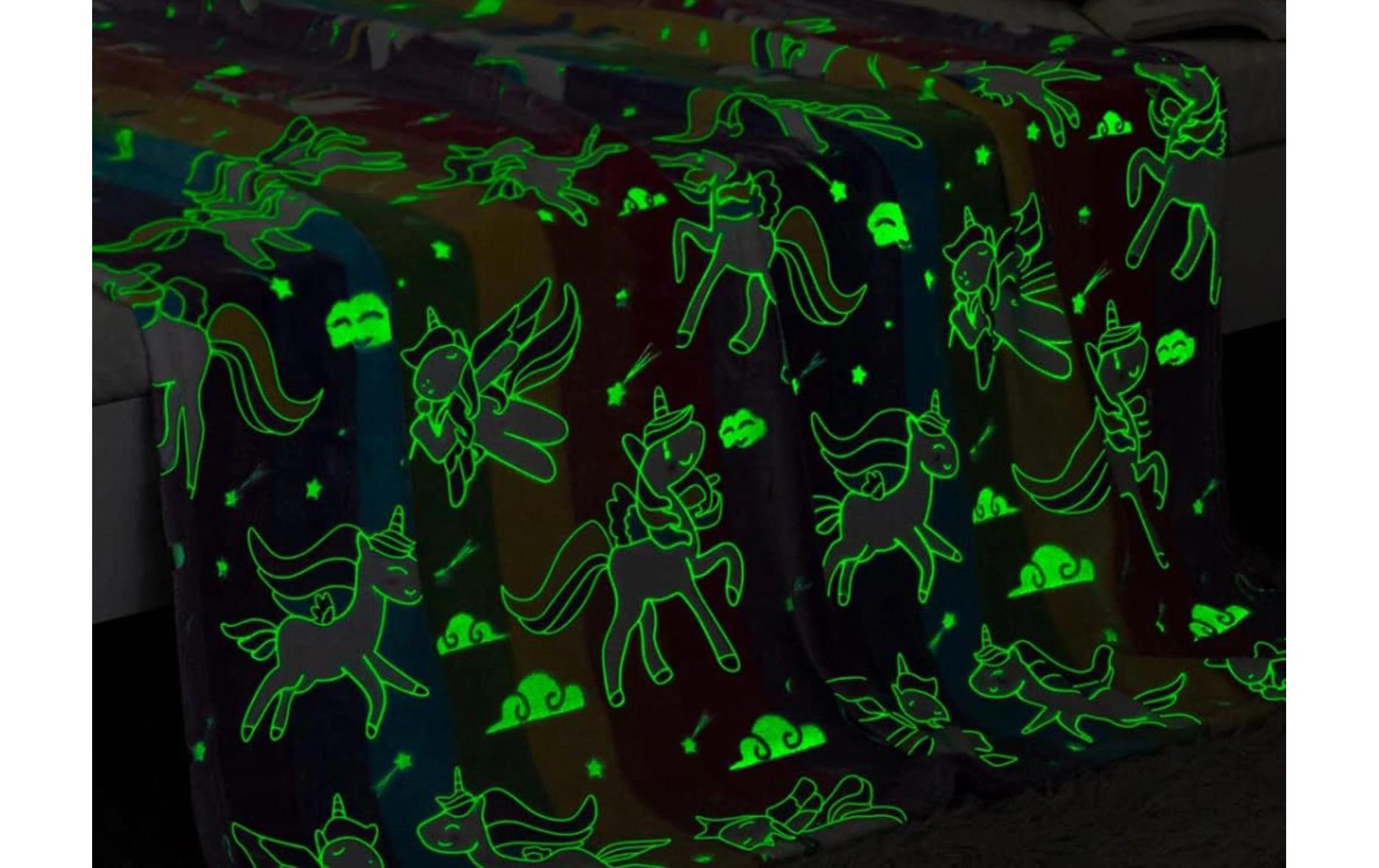 Decke Shiny 150 x 200 cm, UnicornFlanelldecke, 100% Polyester