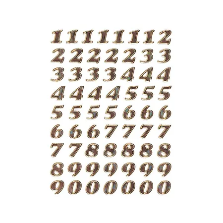 HERMA Zahlen-Sticker 0-9, Prismaticfolie gold glitzernd