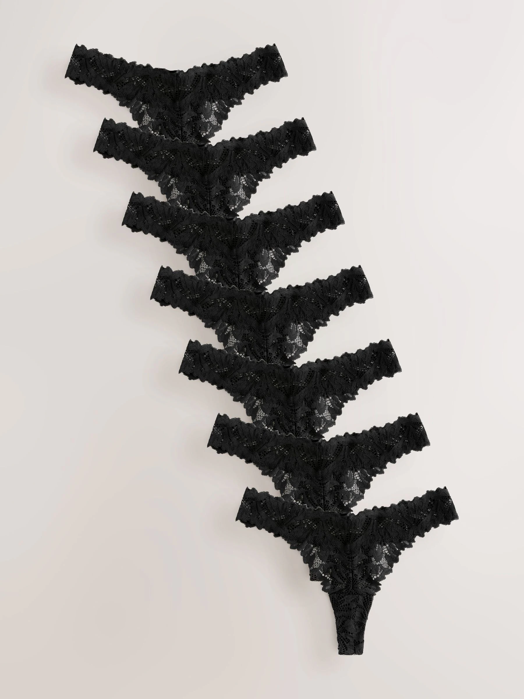 Zwart - Ultimate Comfort kanten slip verpakking van 7