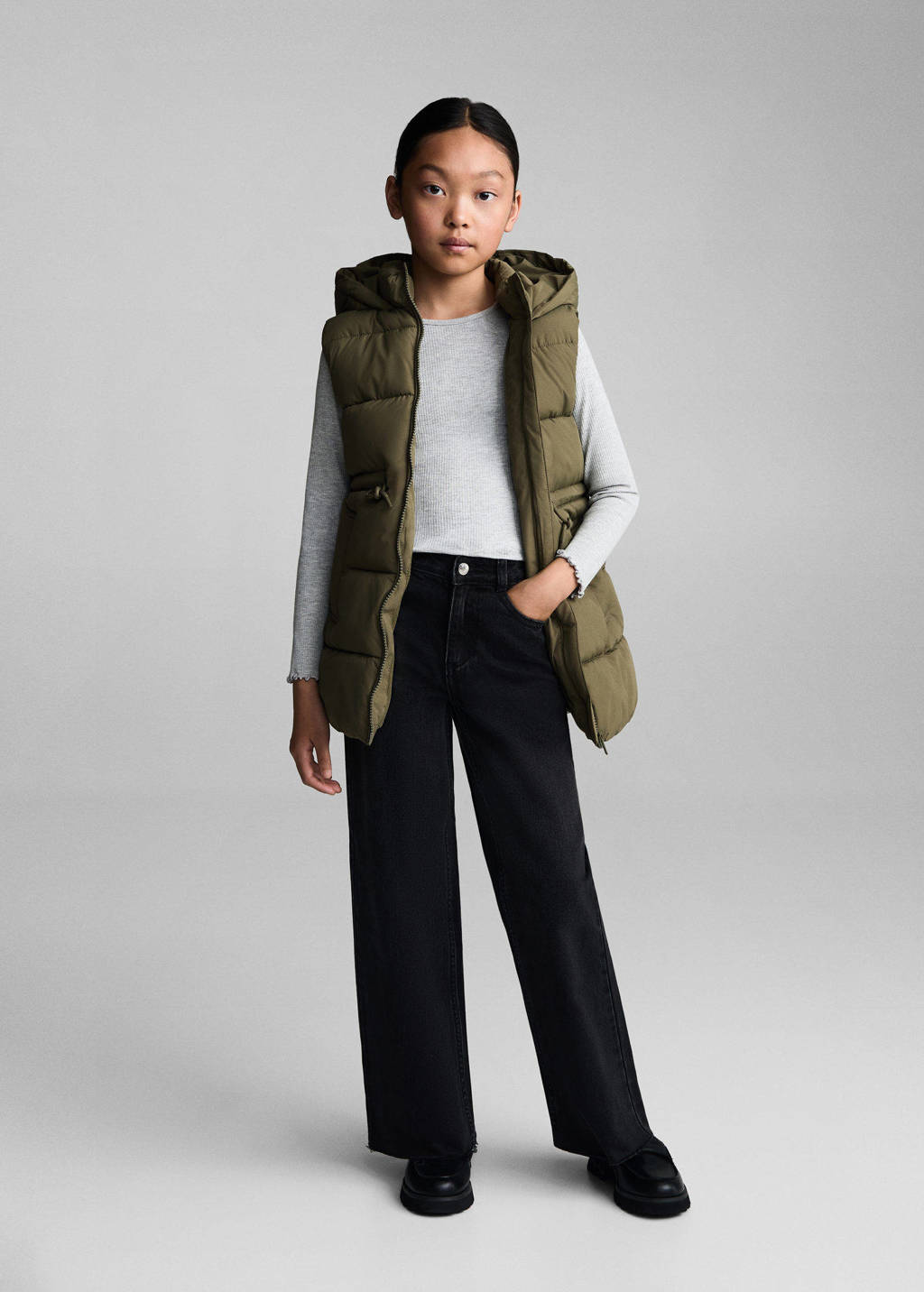 Mango Kids bodywarmer kakigroen