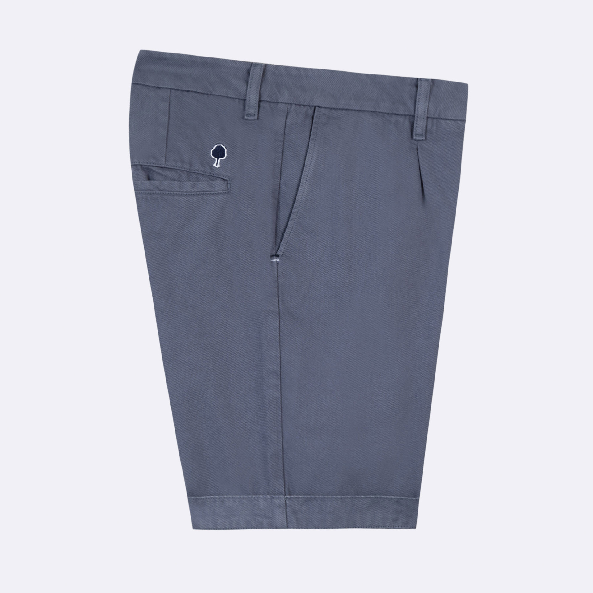 Short bleu coupe légérement ample coton et coton biologique - modèle benon