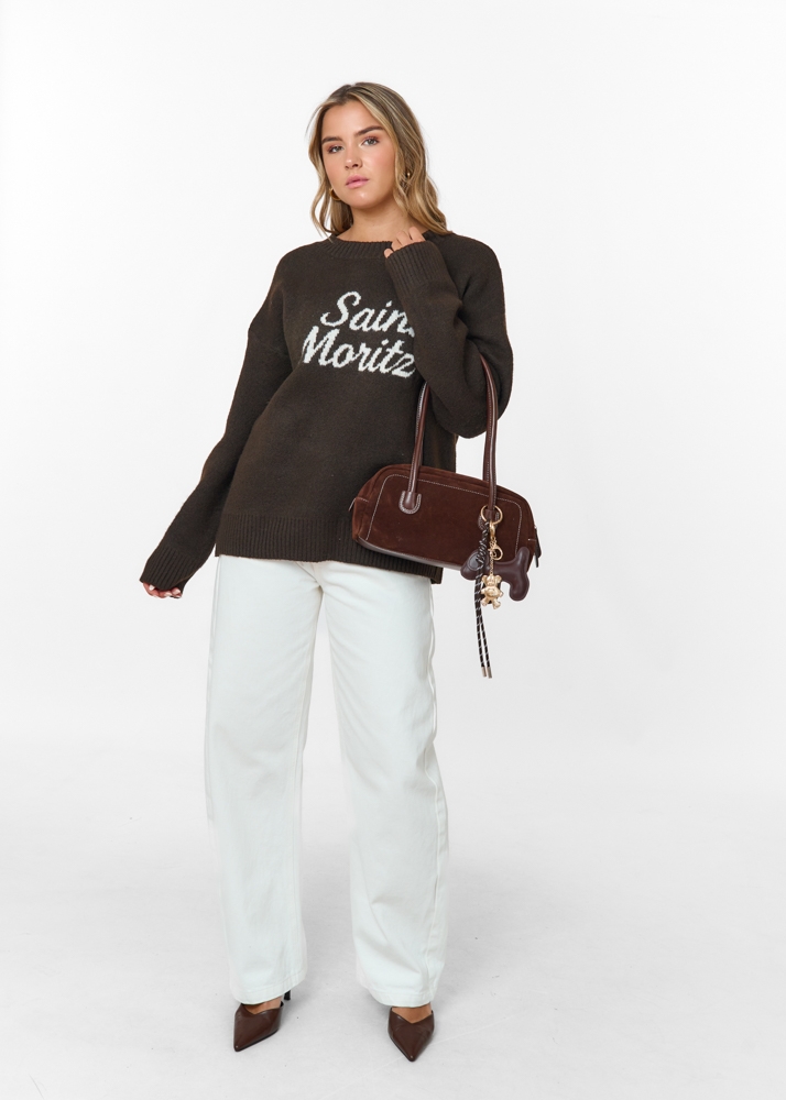 Saint Moritz trui choco bruin