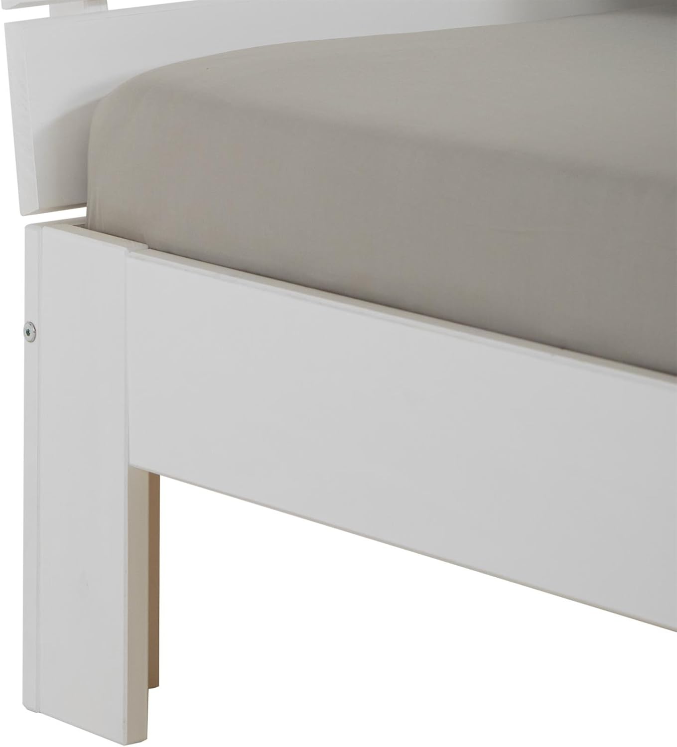 IDIMEX Massivholzbett Doppelbett Bettgestell mit Kopfteil Thomas, Kiefer massiv, 140x200 cm, weiß