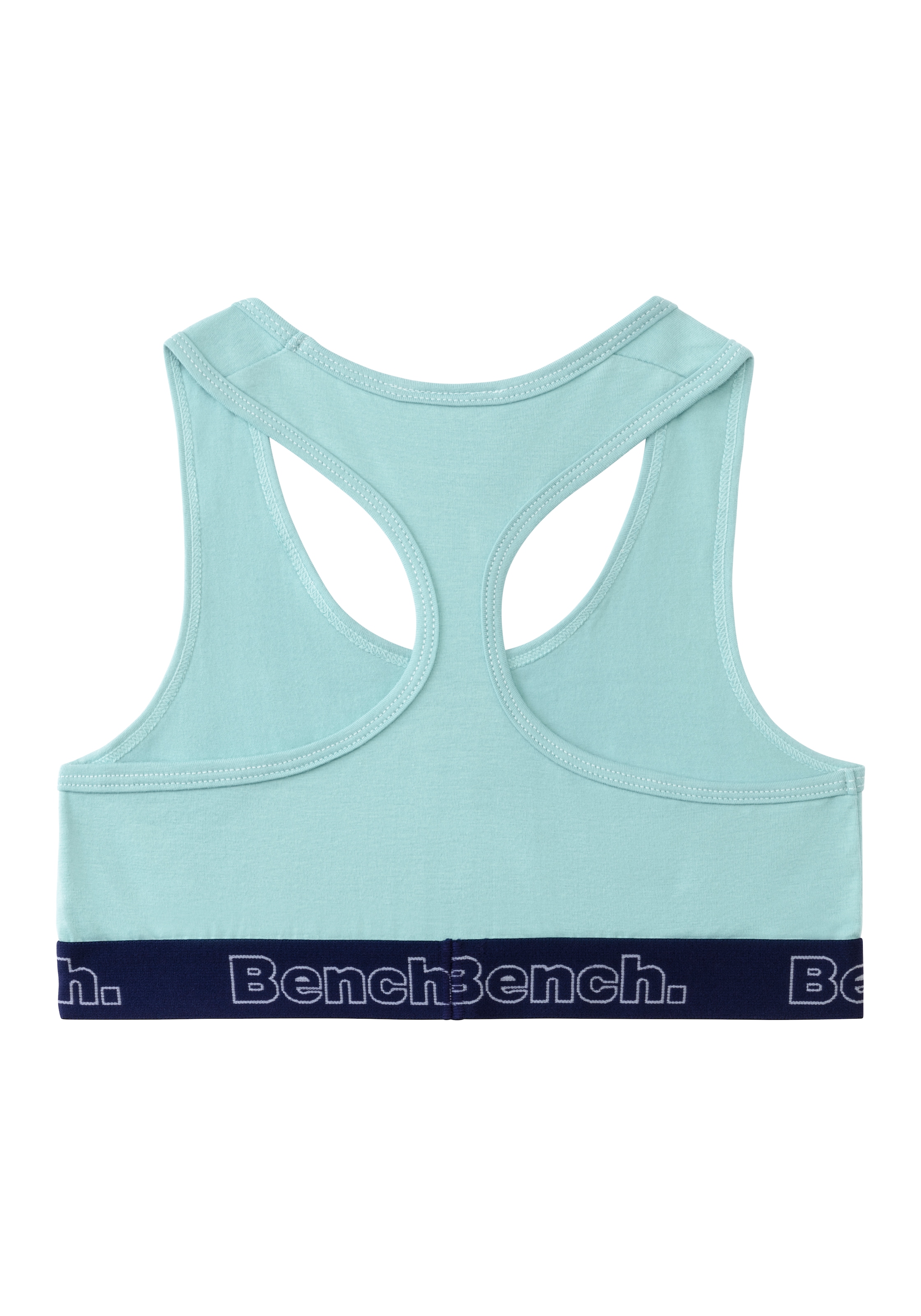 Bench. Bustier Packung, 3 mit kontrastfarbigem Bündchen und Racerback
