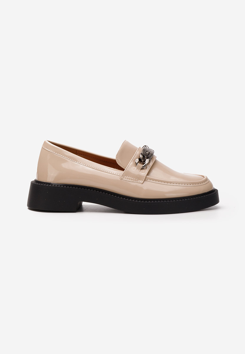 Mocassins à semelle épaisse beige Haruna