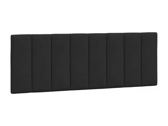 Tête de lit coussin noir 120 cm velours