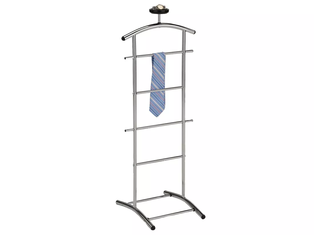 Valet de chambre ATRIX chevalet de nuit portant pour vêtements, structure en métal chromé