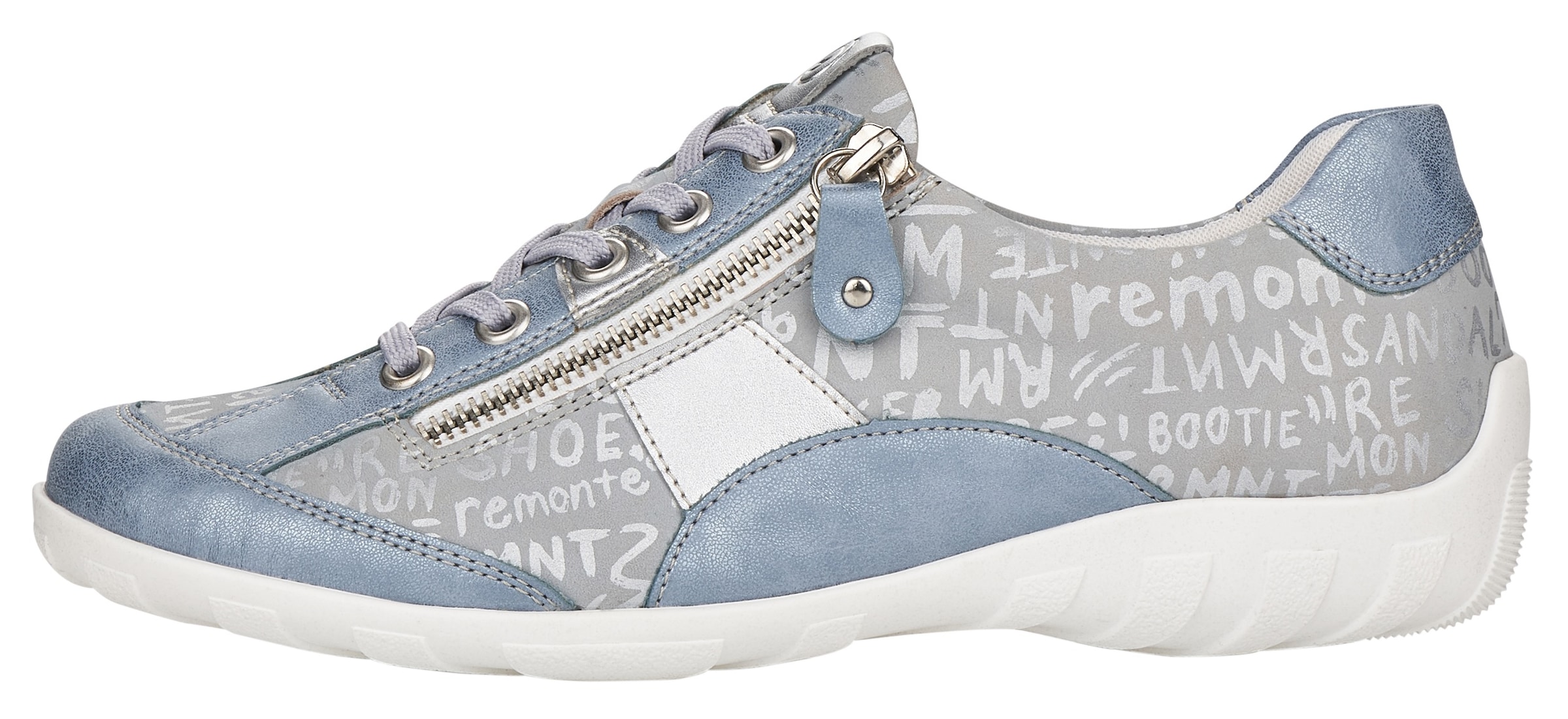 Remonte Schnürschuh  mit feinem Metallic-Schimmer, Freizeitschuh, Halbschuh, Schnürschuh