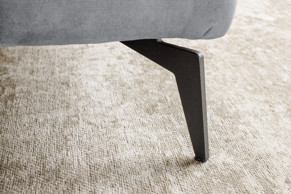 riess-ambiente Doppelbett AMSTERDAM - Retro 180x200cm grau Samt Industrial Design