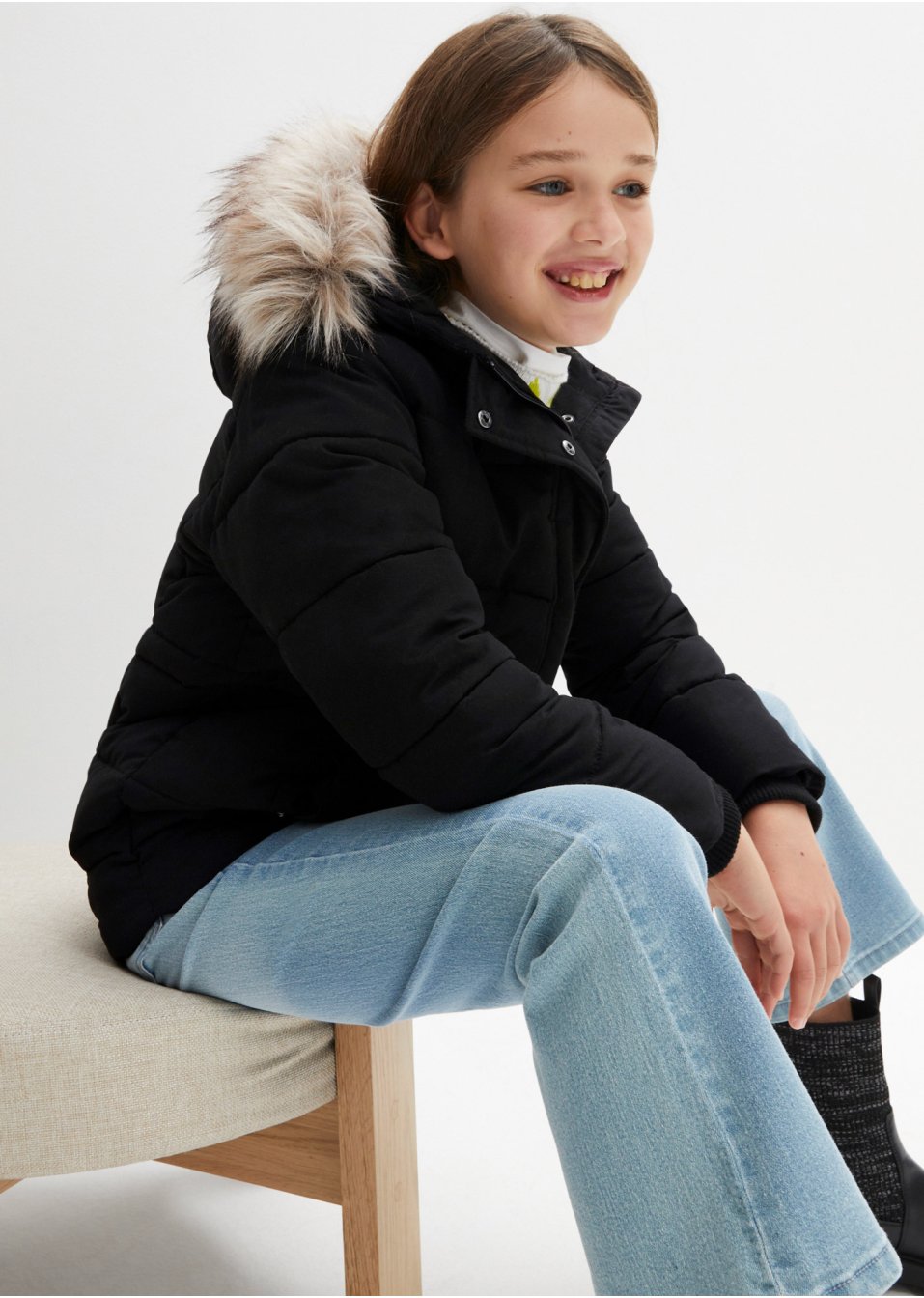 Parka d'hiver fille avec capuche