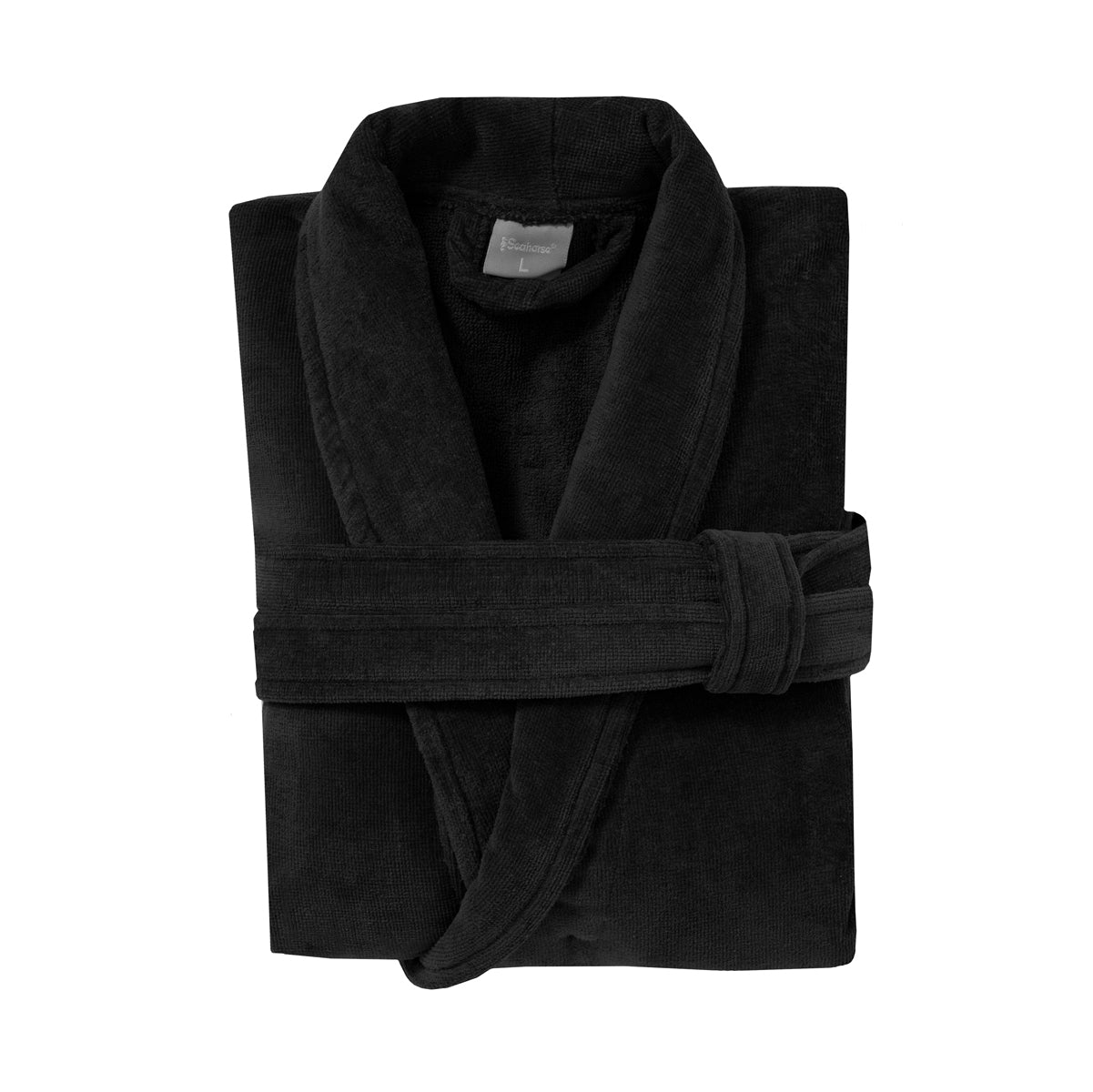 Seahorse badjas Pure - Zwart - L