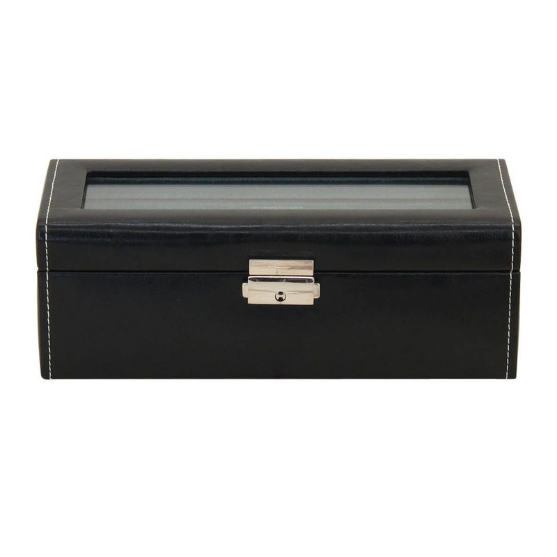 Ecrin 4 montres, Bond, noir, vitré