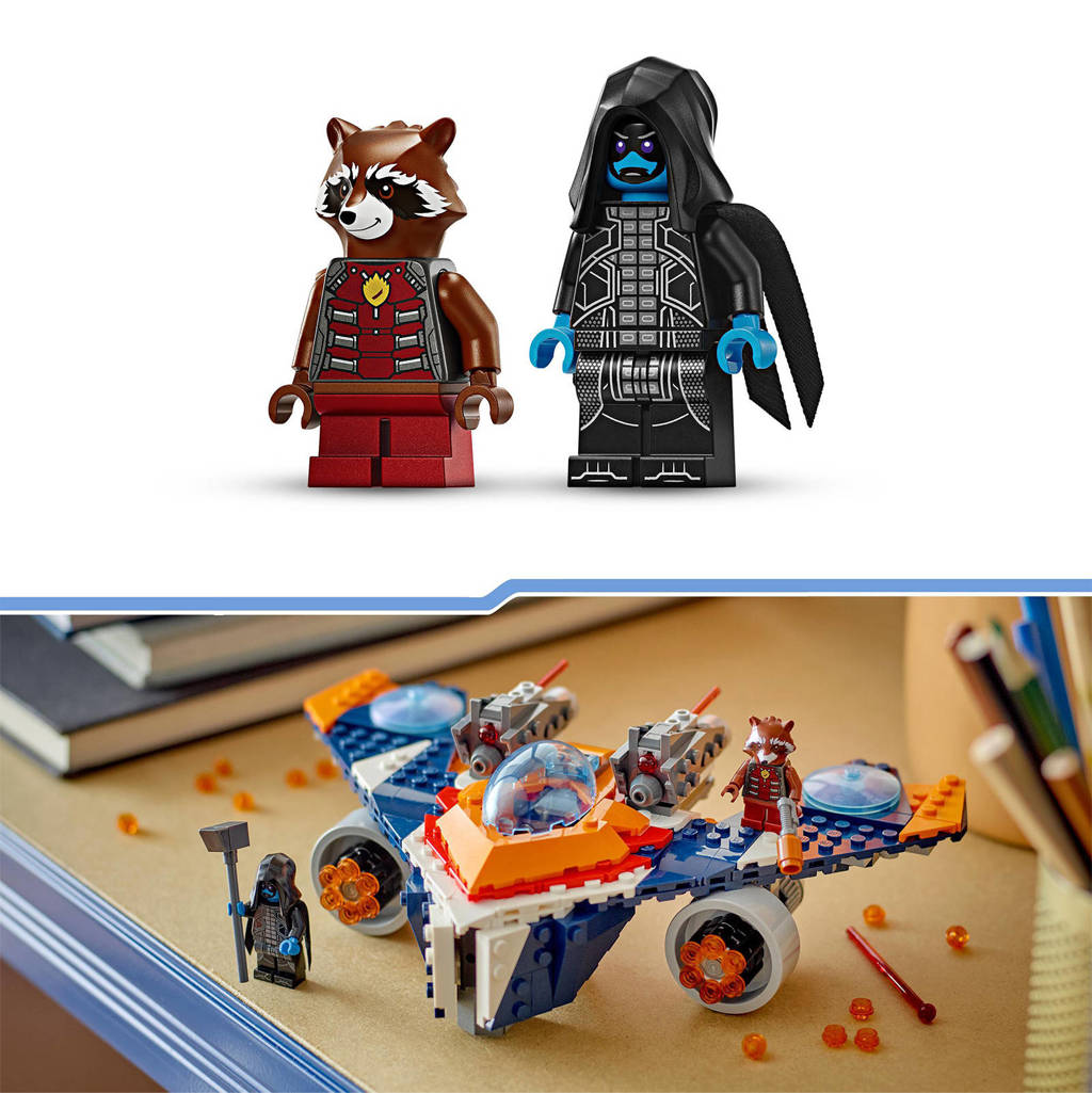Leuke en interactieve setMarvel Rockets Warbird vs. Ronan Bouwbaar Speelgoed Ruimteschip 76278