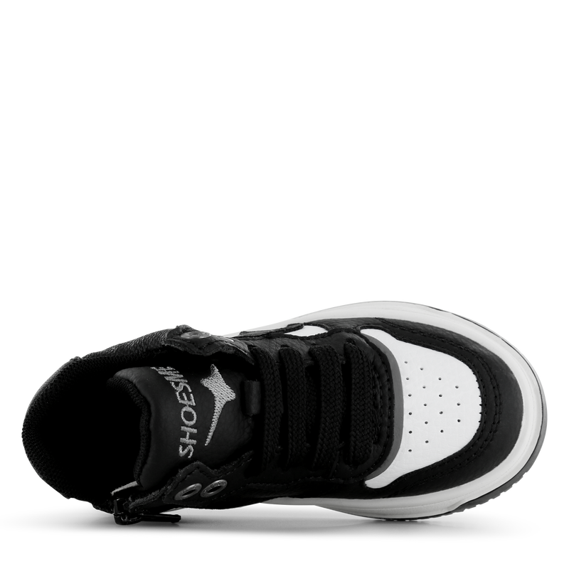 Shoesme zwart-witte sneaker Microfiber leer | Sale