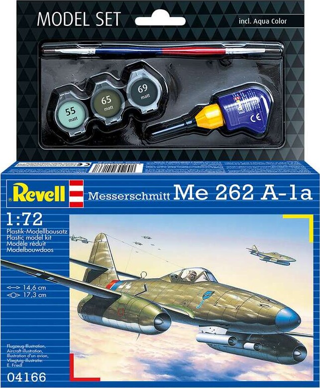 Revell - Me 262 A-1A Modelfly Byggesæt - 1:72 - 04166