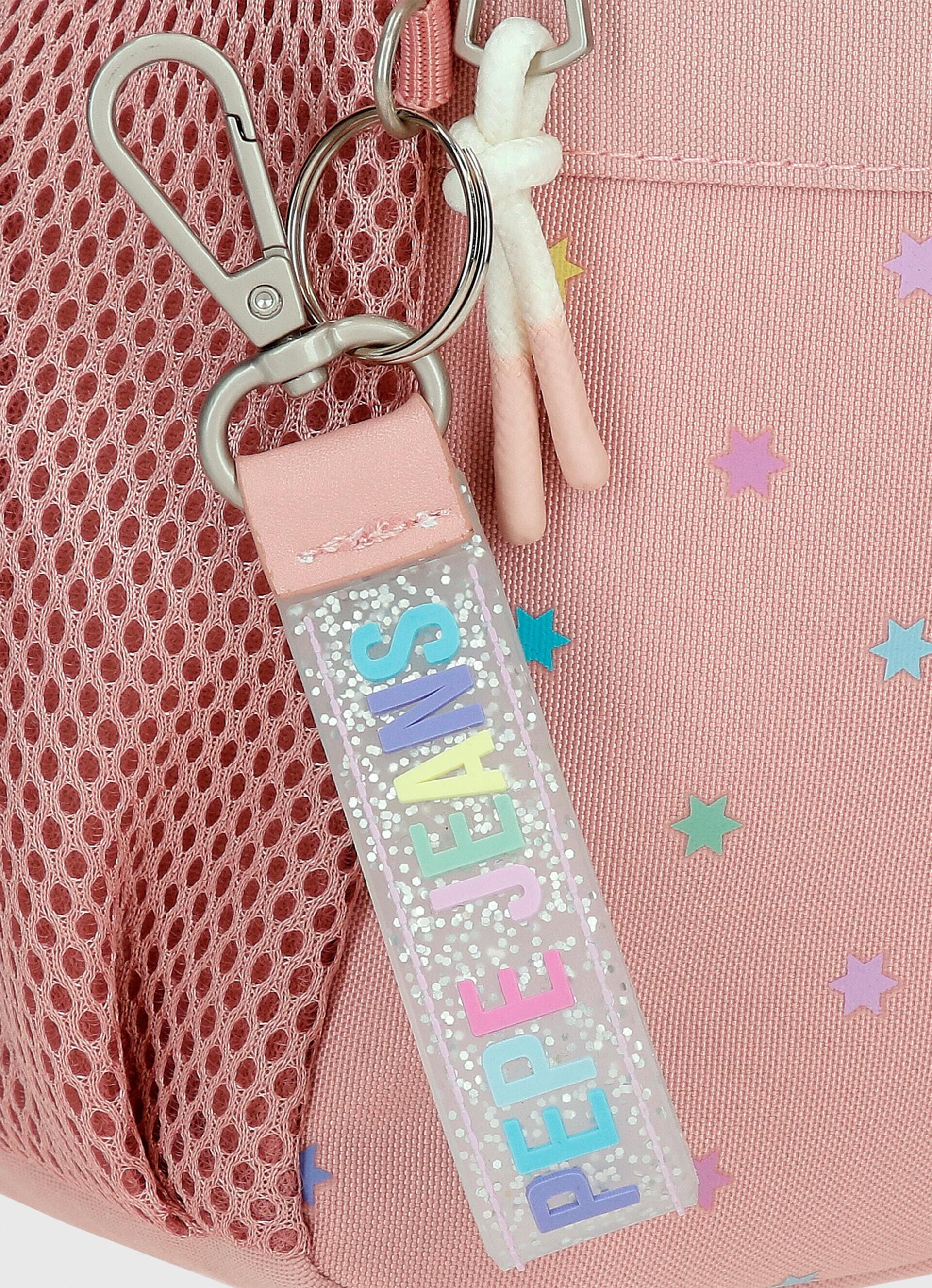 Mochila com logo e detalhes em strass - rosa claro, tamanho único