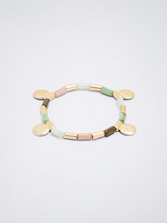 Pulseira elástica com medalhas - Multicolorida