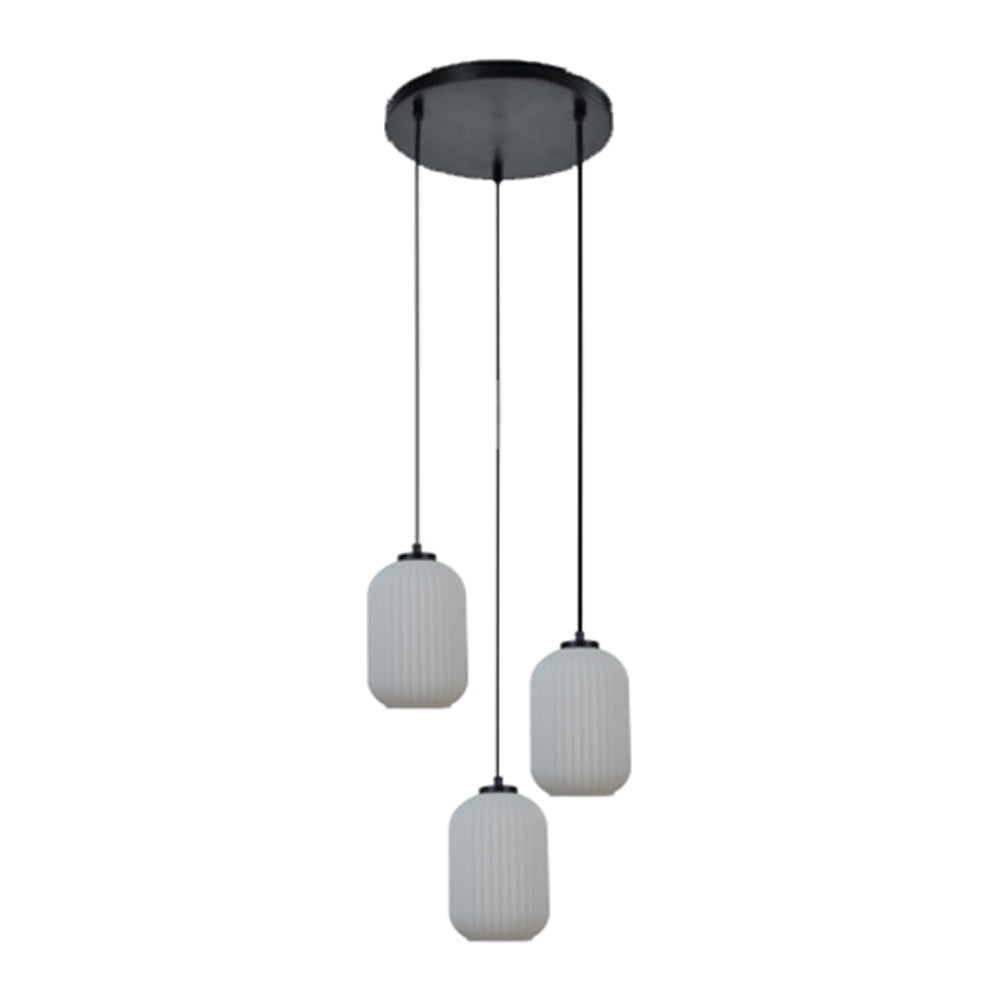 by fonQ Ribba Hanglamp - 3 Lichts - Opaalglas