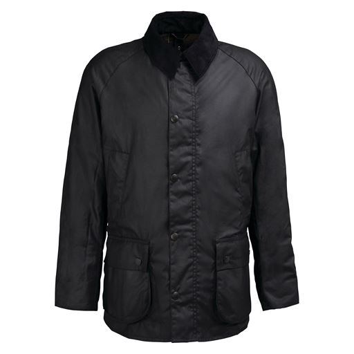 Barbour Ashby Wax Jakke, Black/Classic, L