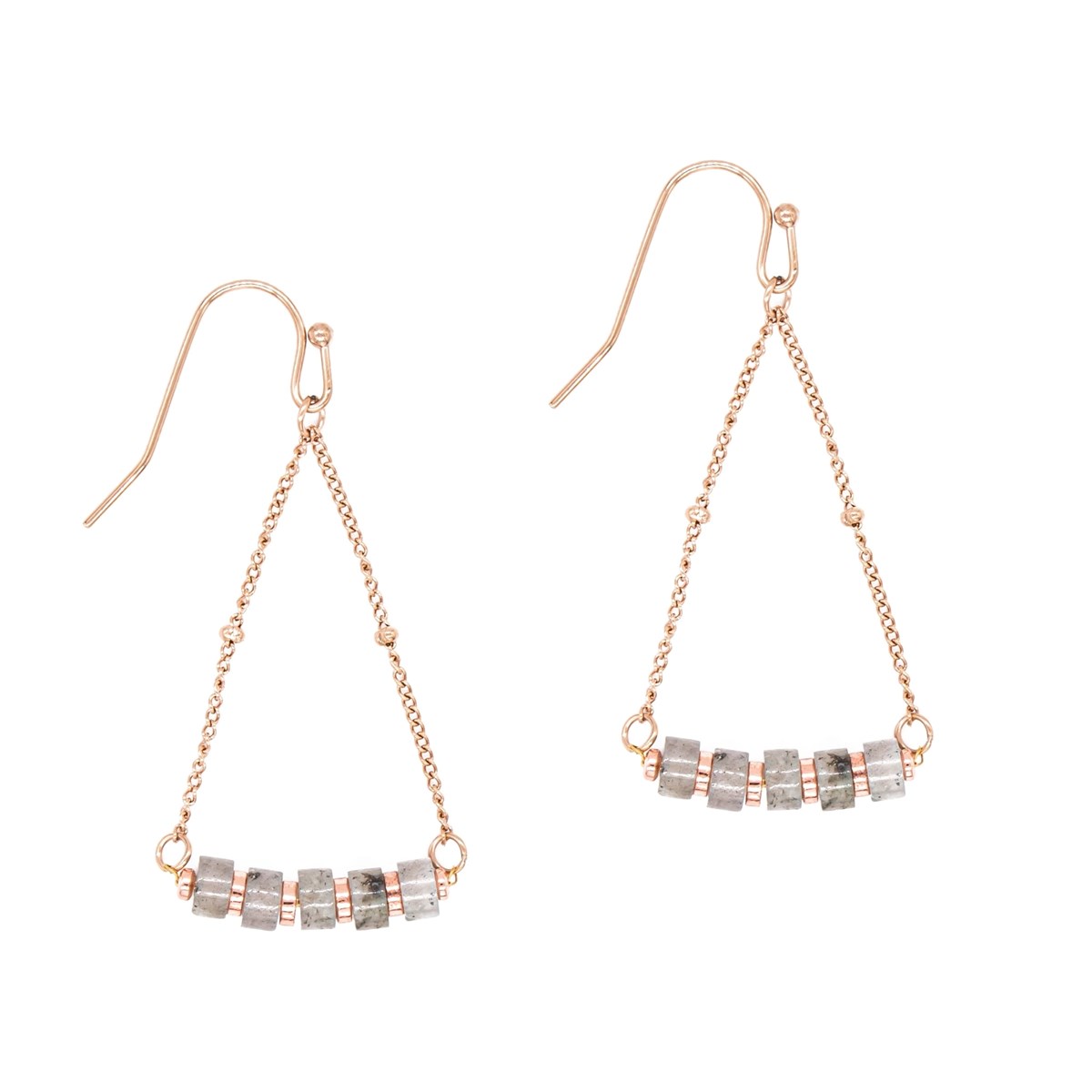 Boucles d'oreilles Piana en pierres Labradorite