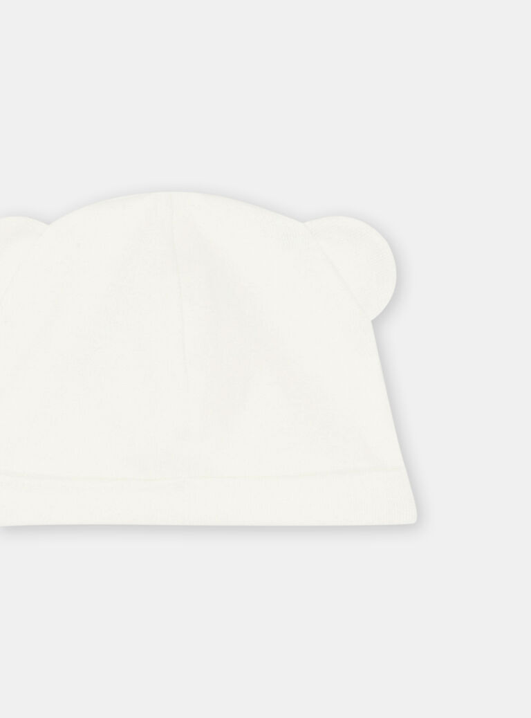 Bonnet de naissance blanc cassé