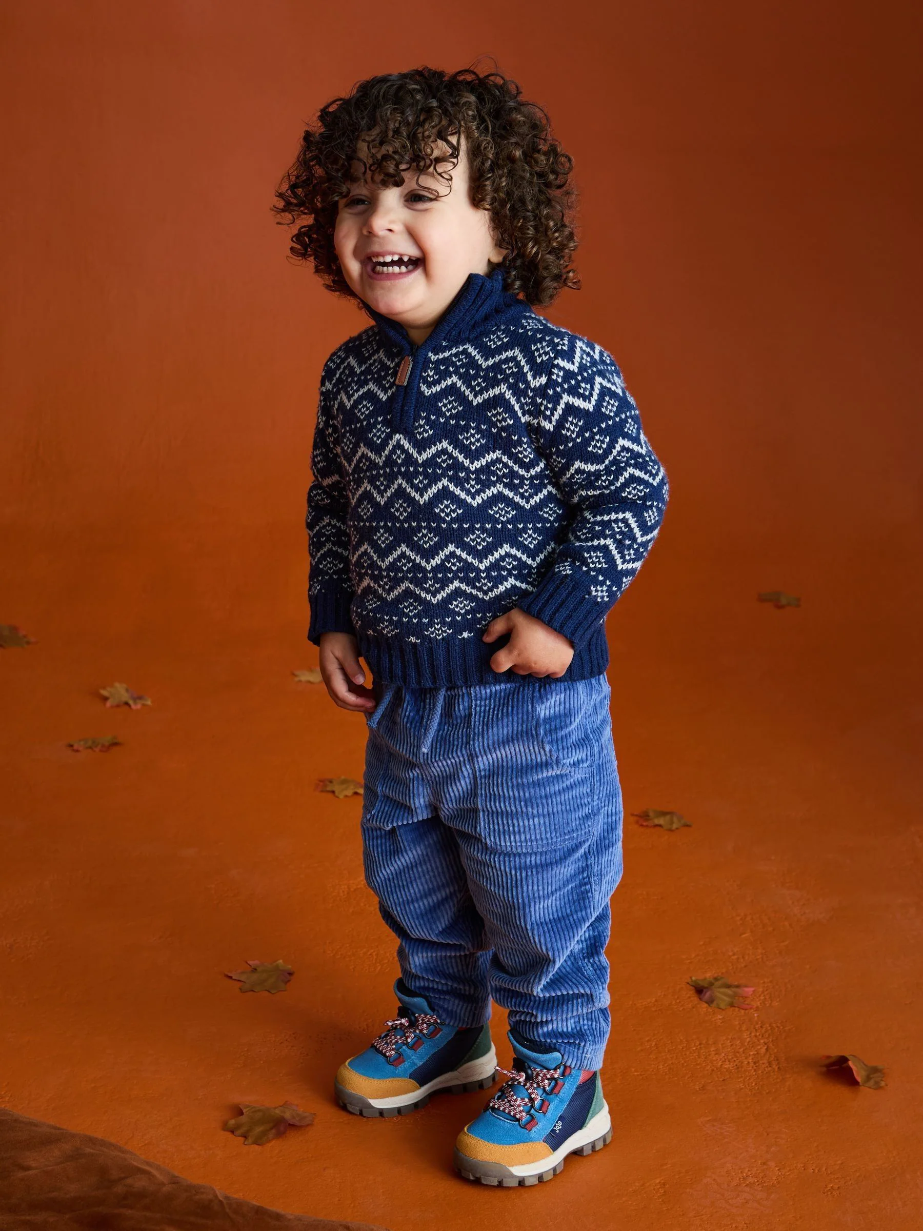 Indigoblauw - JoJo Maman Bébé Cord Pull On Trousers