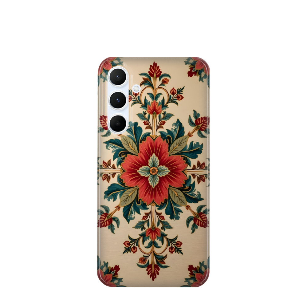 Samsung Galaxy A55 Kunststoff Hülle Blüte des Orients - Orange