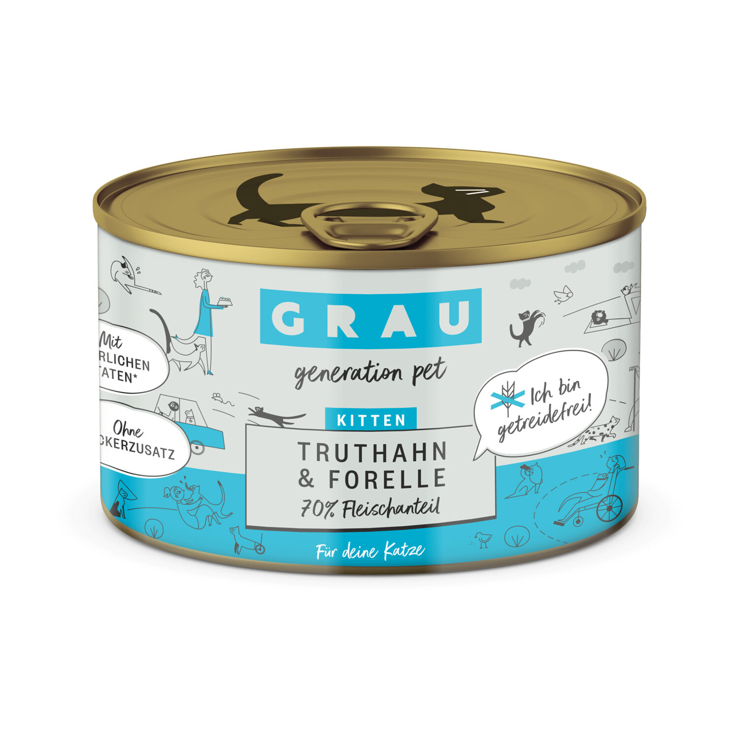 Grau Graanvrij Kittenvoer