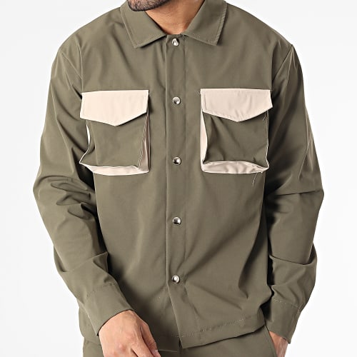 Ensemble Veste Et Pantalon Cargo Vert Kaki