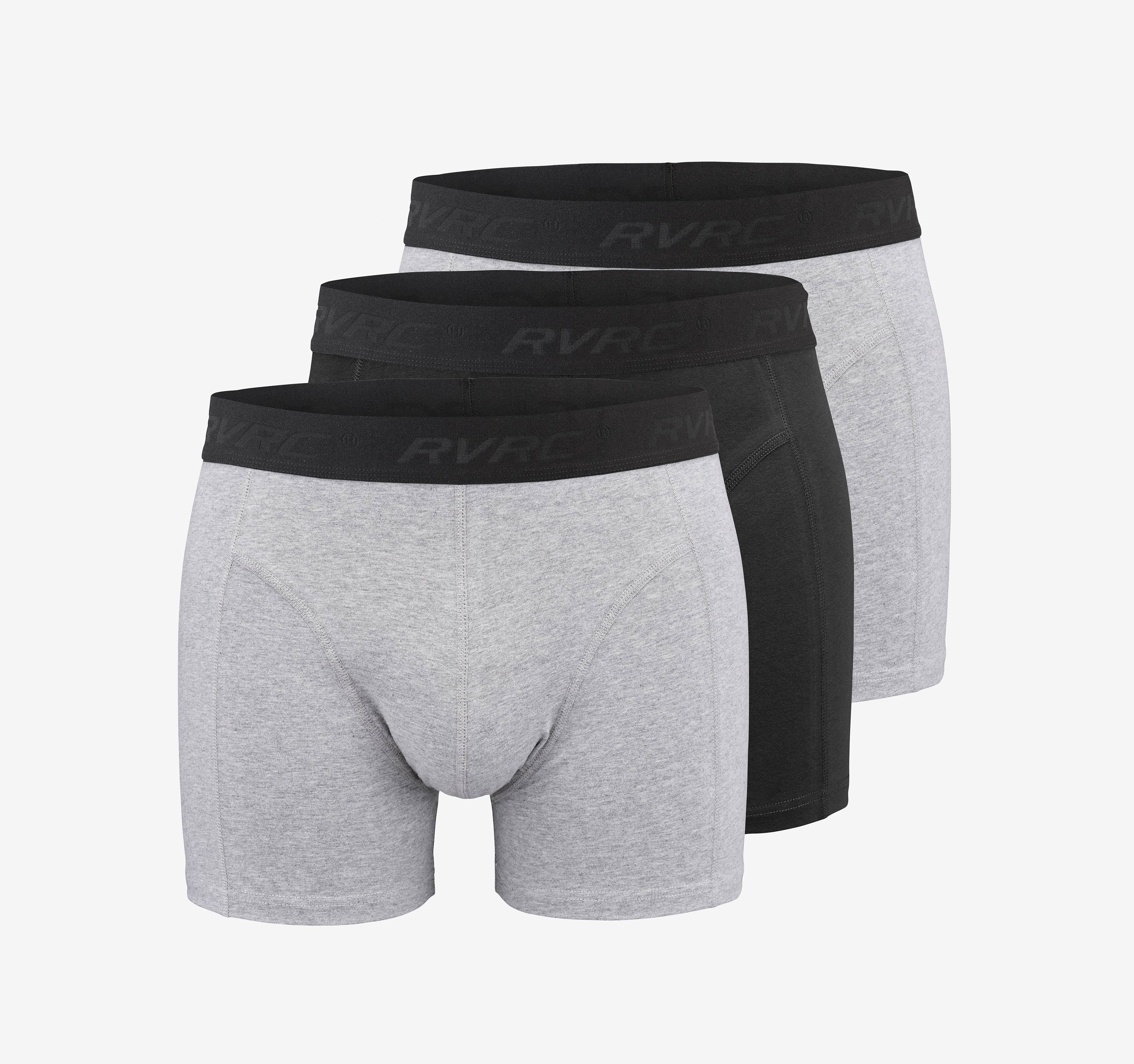 3-pack Ultimate Soft Boxers Herre Black/Grey Melange