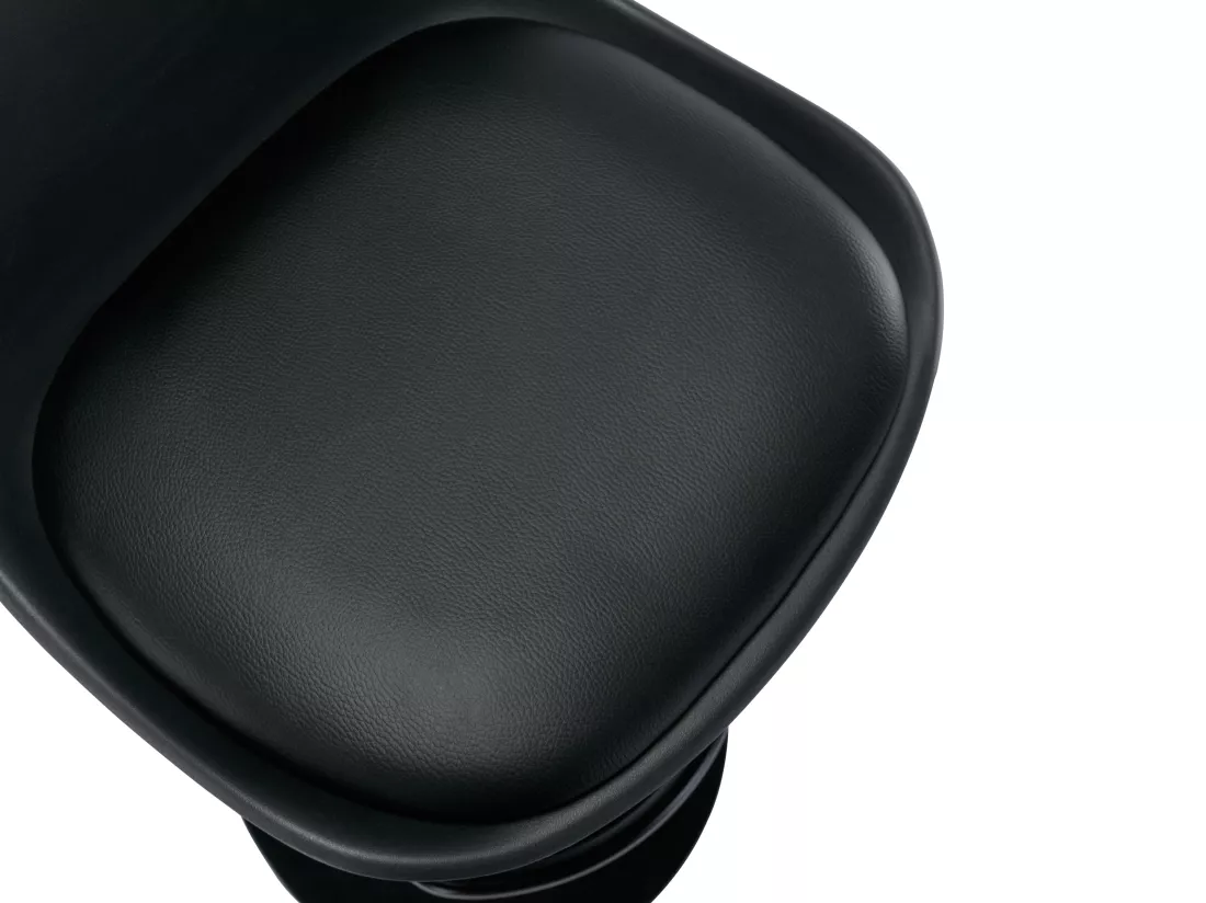 Lot de 2 tabourets de bar en polypropylène et métal - Hauteur réglable - Noir - XAFY