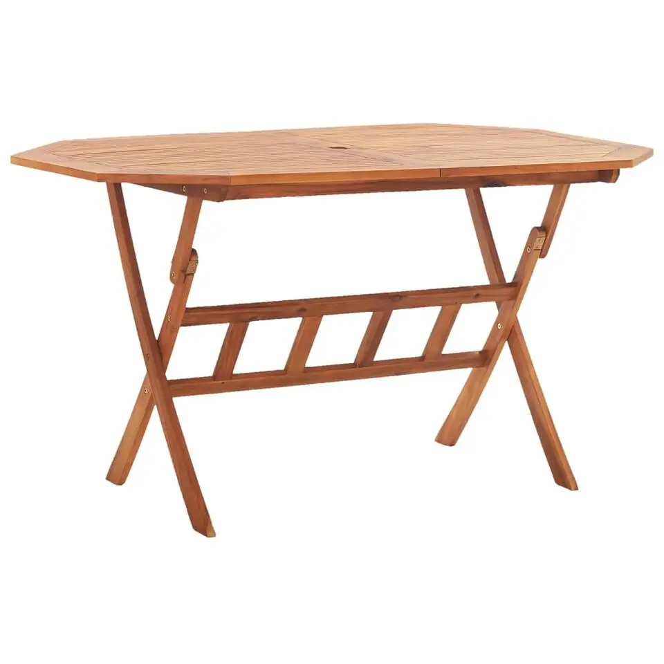 vidaXL - Tuintafel inklapbaar - Bruin - Massief acaciahout - 135 x 85 x 75 cm