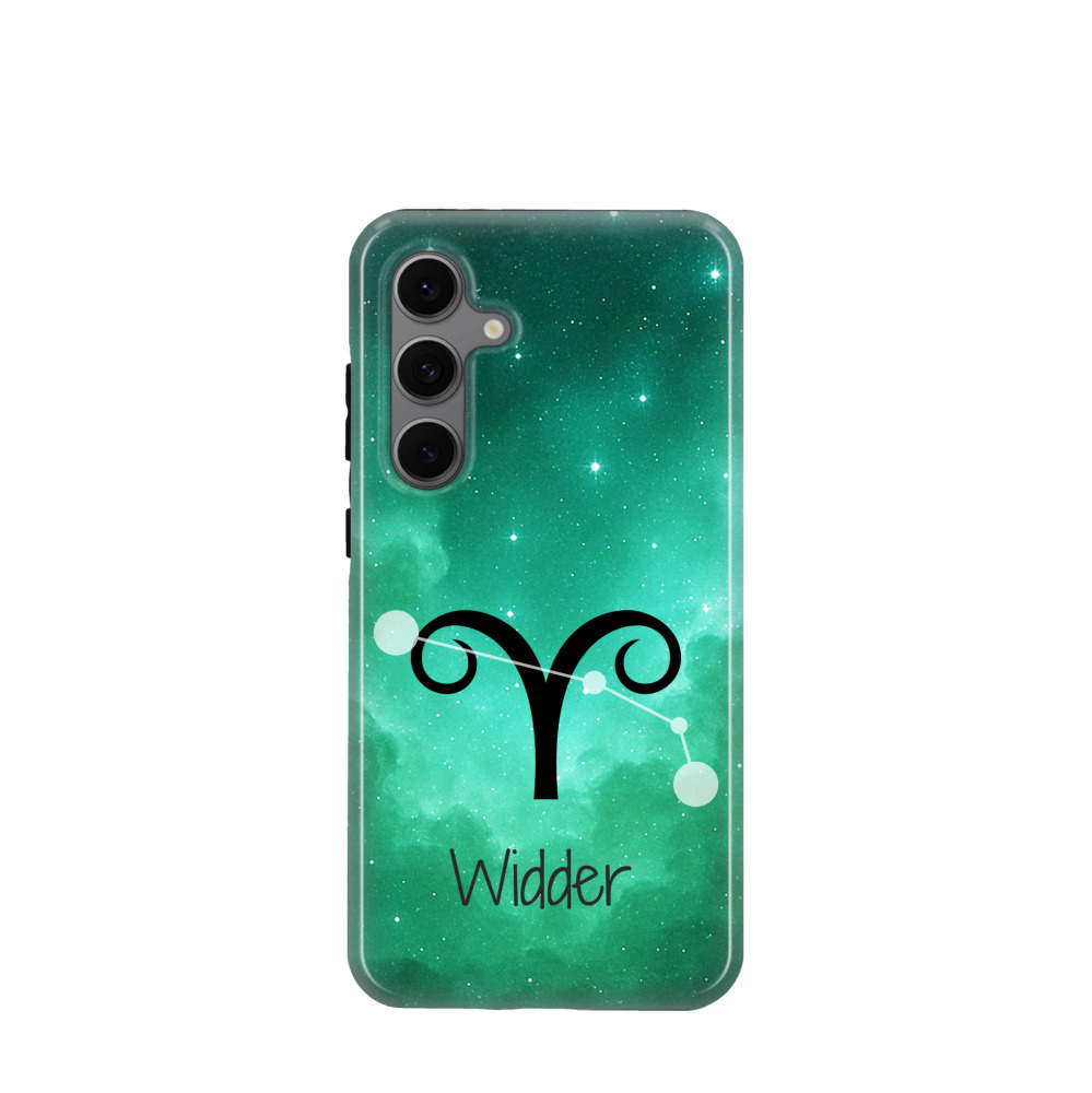Samsung Galaxy S24 FE Hybrid (Kunststoff / Gummi) Hülle Widder 2 - Grün