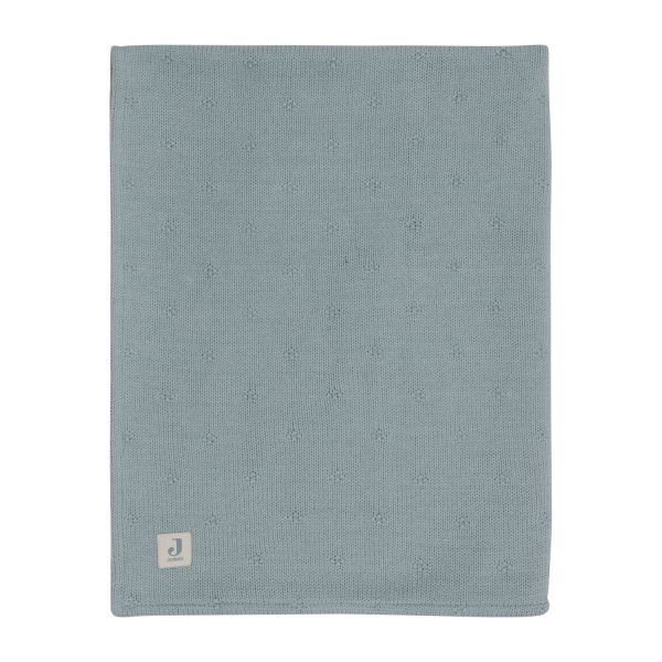 Jollein Cosy Knit Wiegdeken - 75x100 cm - Sea Green/Velvet