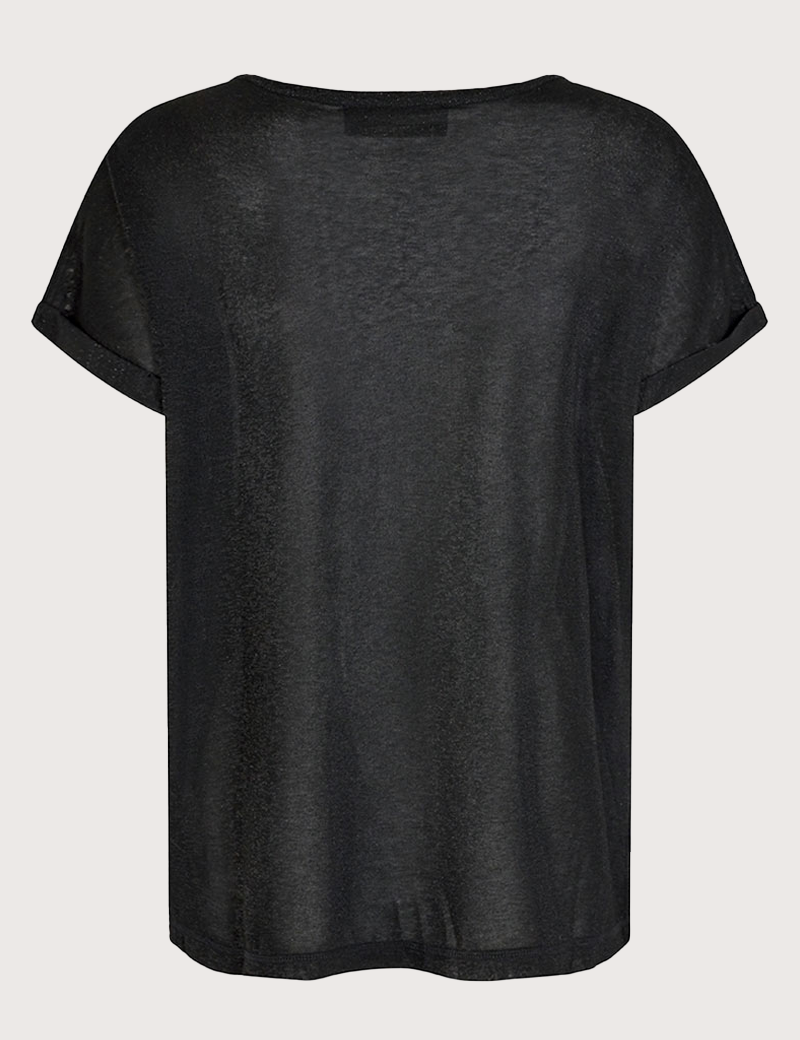 MOS MOSH TOP FEMME KAY LUREX NOIR