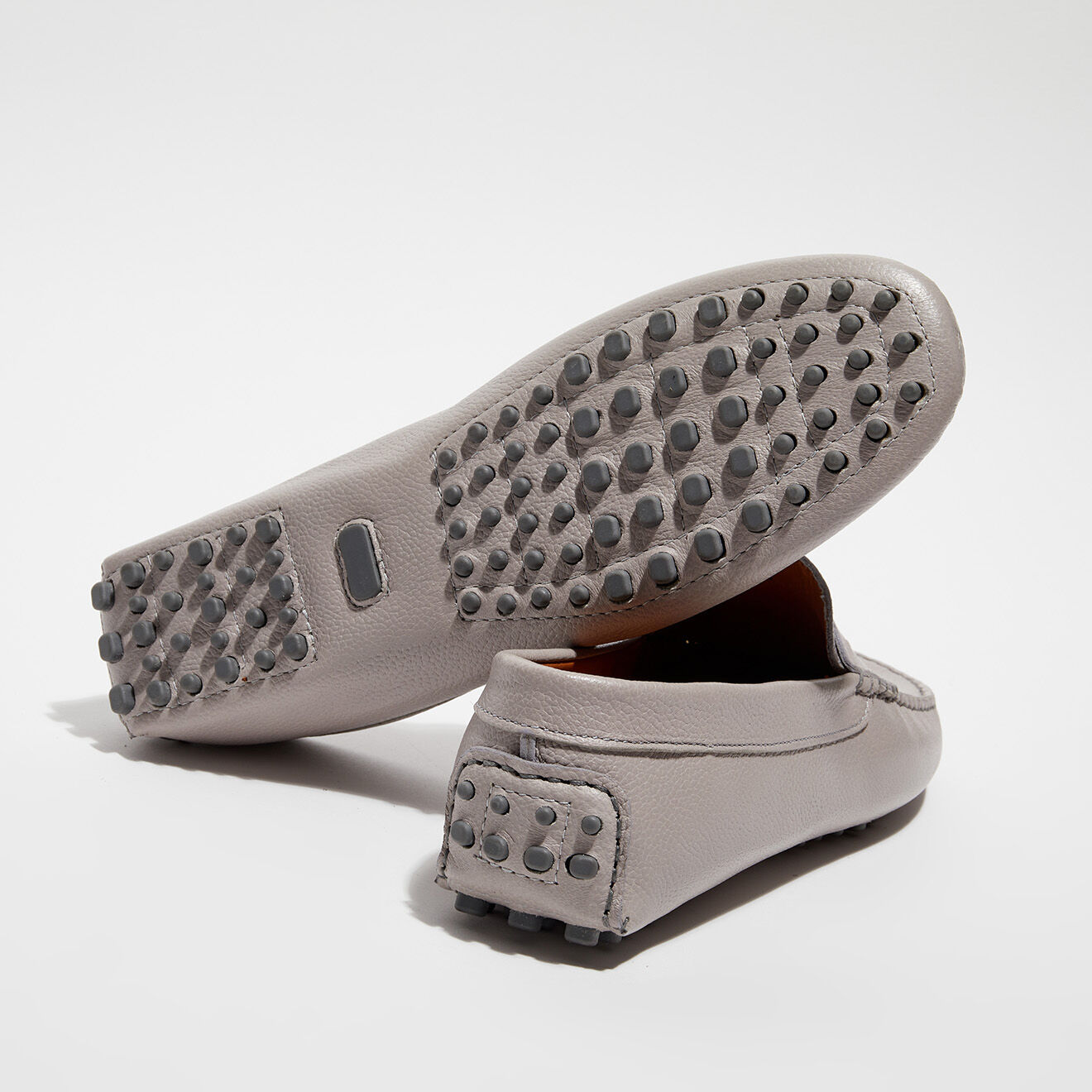 Loafers Mocassins en Cuir Martin gris