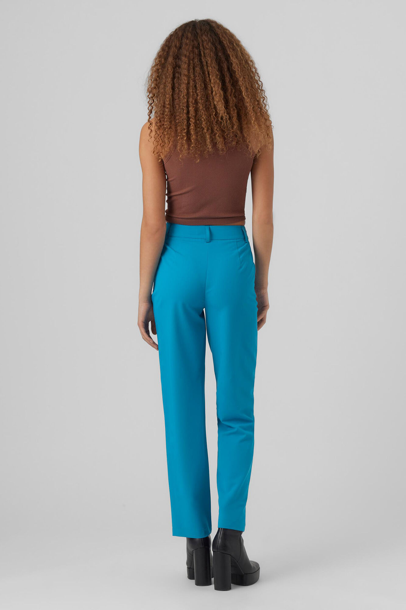 Calça social feminina com dois bolsos - Azul