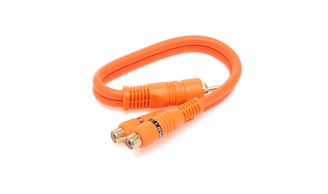 Phono Y-adapter, 1 stik/2 udtag