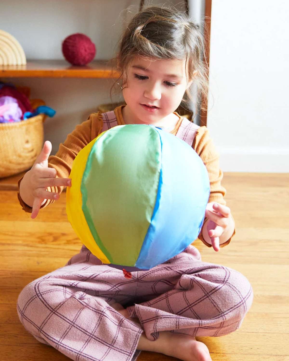 Ballong Ball-Cover, 100% Silke – Lekeball 25cm | Rainbow Baloon Ball