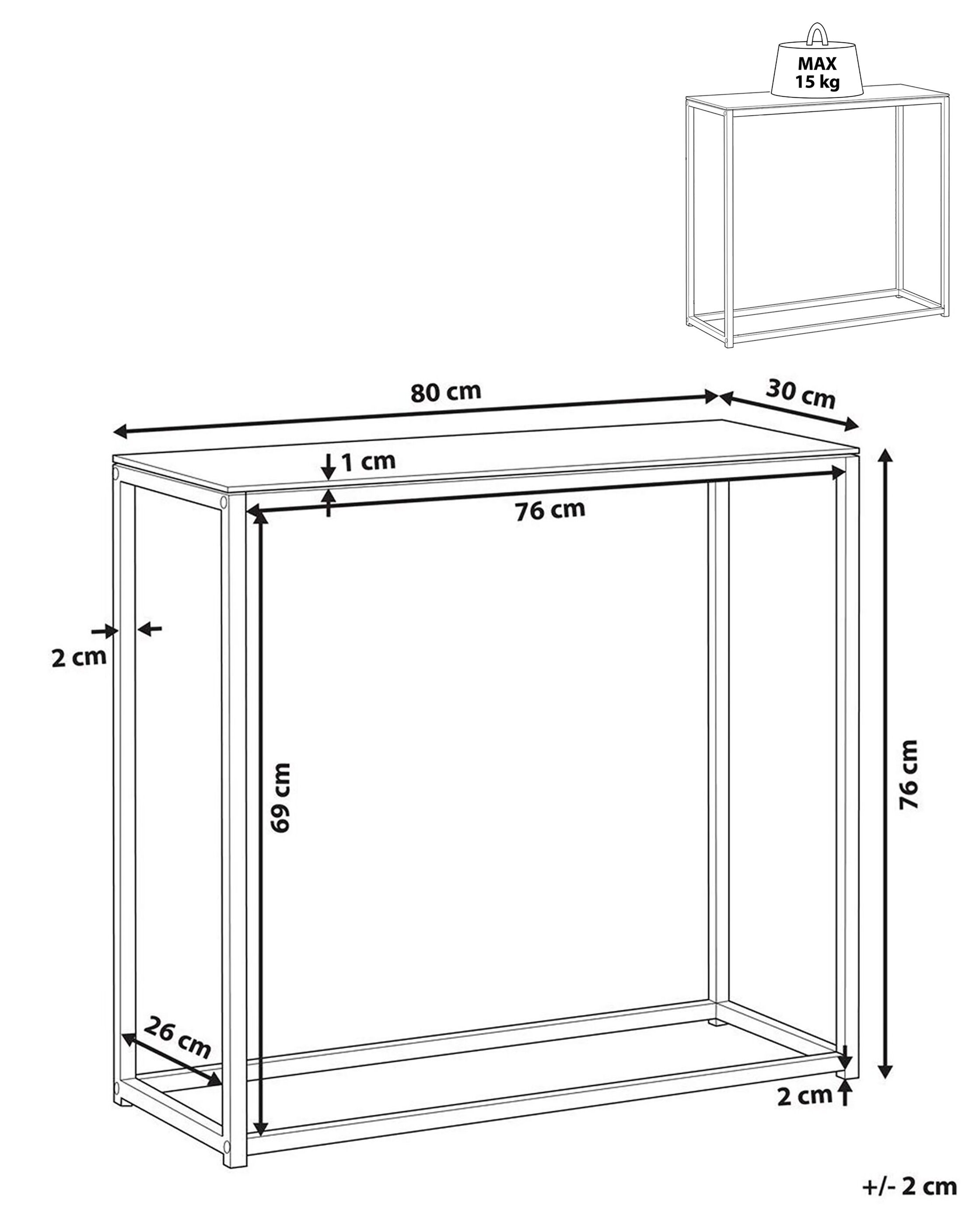 Sidetable DELANO Bruin/zwart