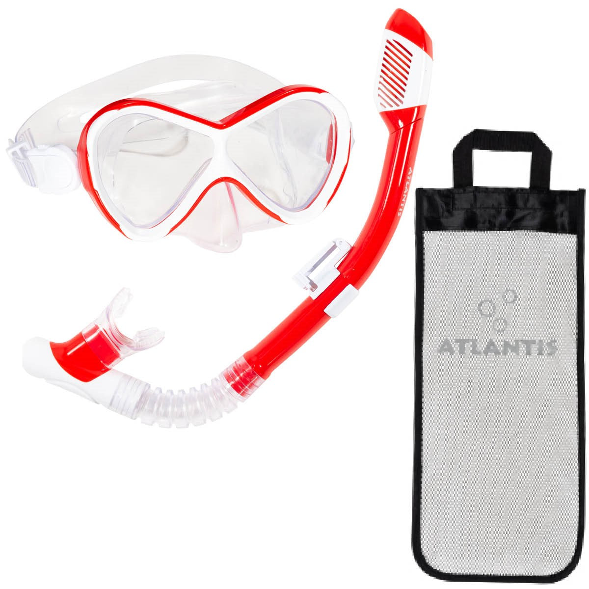 Atlantis Abaco Snorkelset - Red