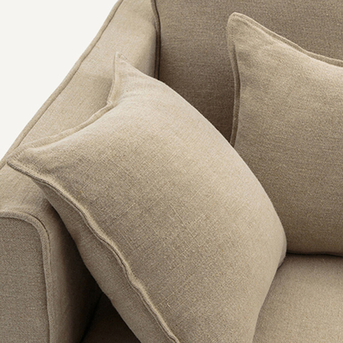 AM.PM<br>Sofá de canto conversível. Linho resistente com lavagem stonewashed, Camille